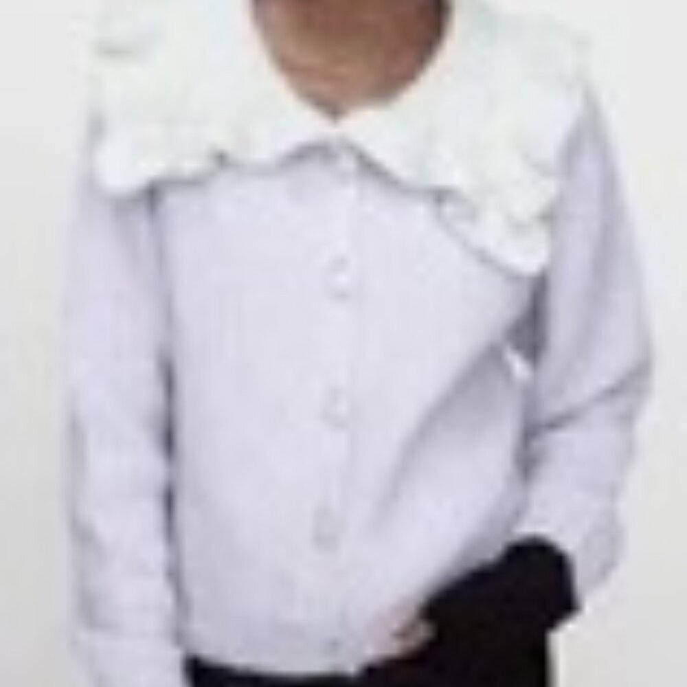 Zara Lavender  Bib Collar Sweater with decor buttons Size XL. EUC - Picture 7 of 11